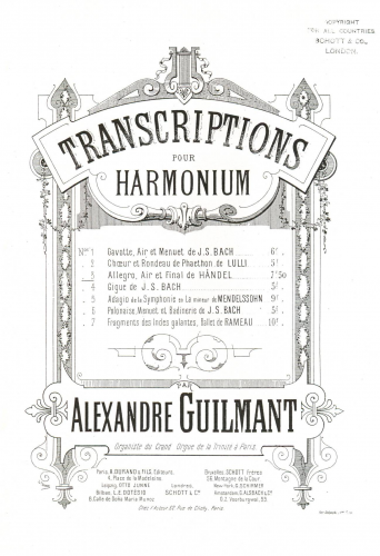 Guilmant - Harmonium Transcriptions