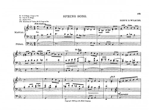 Wilkins - Spring Song - Score