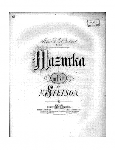 Stetson Jr. - Mazurka - Piano Score - Score