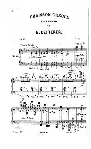 Ketterer - Chanson créole - Score