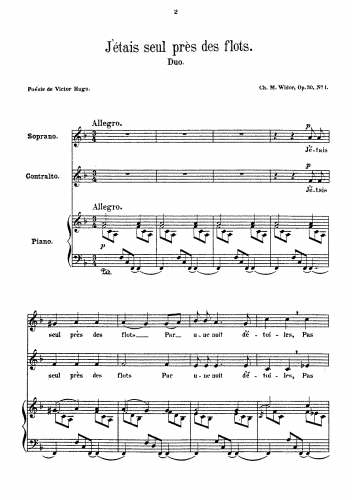 Widor - 2 duos, Op. 30 - Score