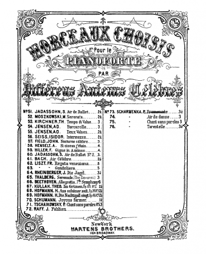 Scharwenka - 4 Bagatelles - Score