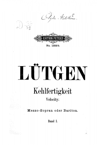 Lüdgen - Die Kunst der Kehlfertigkeit - Volume 1 (Medium Voice)