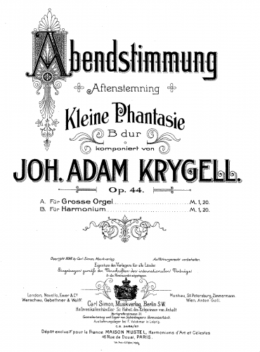 Krygell - Abendstimmung - Score
