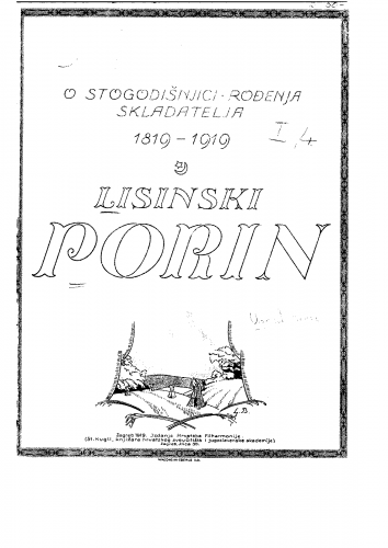 Lisinski - Porin - Vocal Score - Score