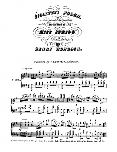 Rohbock - Violetta's Polka - Piano Score - Score