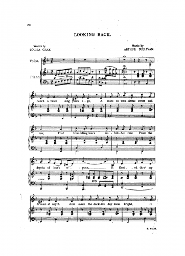 Sullivan - Looking Back - Piano score