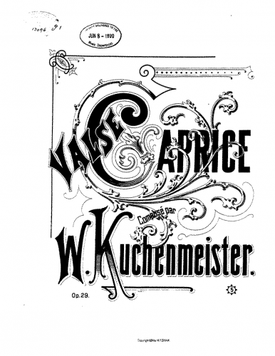 Küchenmeister - Valse caprice - Piano Score - Score