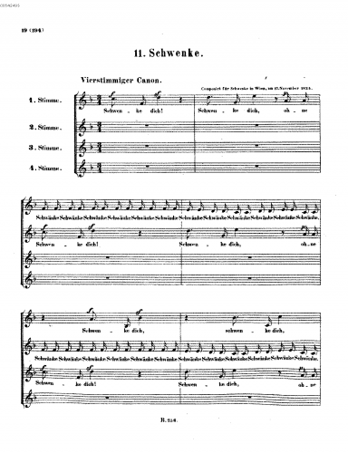 Beethoven - Schwenke, WoO 187 - Score