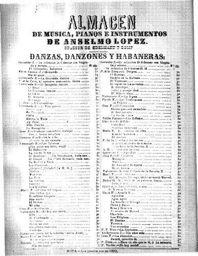 Anonymous - La Verbena - Score