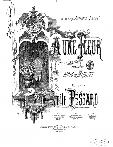 Pessard - Ã une fleur - Score