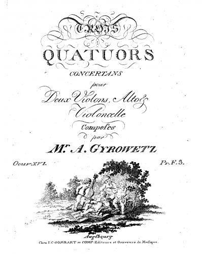 Gyrowetz - 3 String Quartets, Op. 16