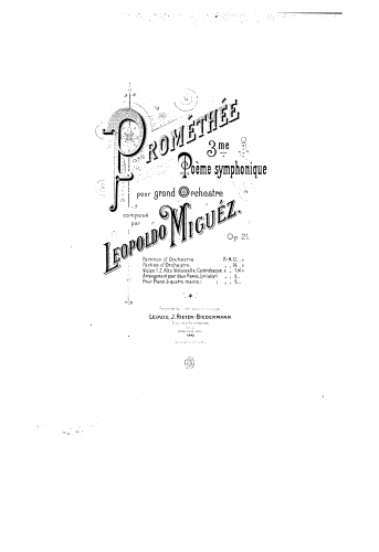 Miguez - Prométhée - Full Score - Score