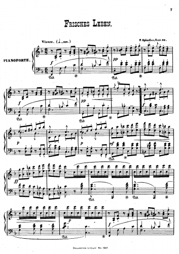 Spindler - Frisches Leben, Op. 33 - Score