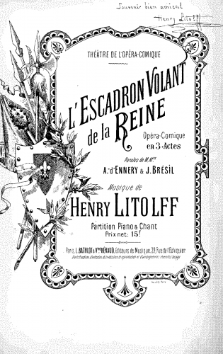 Litolff - L'escadron volant de la reine - Vocal Score - Score
