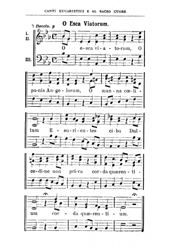 Anonymous - O esca viatorum - Score