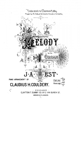 West - Melody in C major - Score