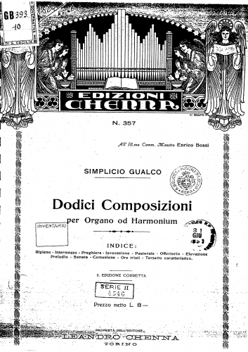 Gualco - 12 Composizioni - Score