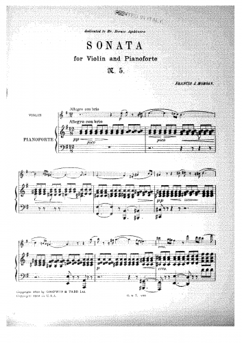 Morgan - Violin Sonata No. 5 - Scores and Parts