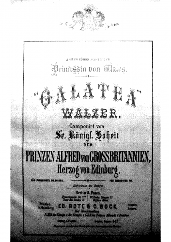 Saxe-Coburg-Gotha - Galatea Walzer - Score