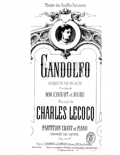 Lecocq - Gandolfo - Vocal Score - Score