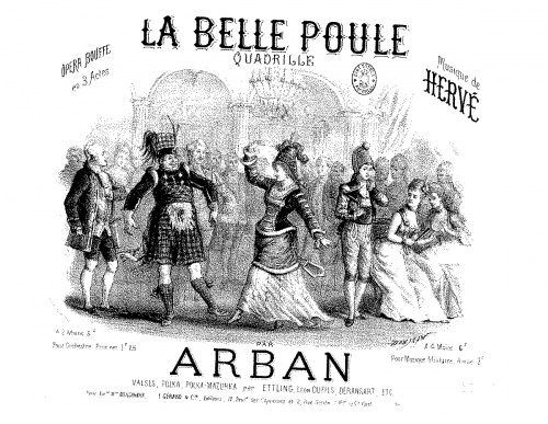 Arban - Quadrille sur 'La belle poule' - Score