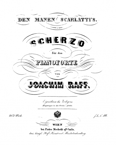 Raff - Den Manen Scarlatti's - Score