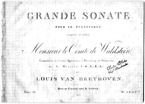 Beethoven - Piano Sonata No. 21 - Score