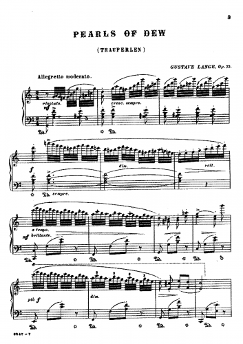 Lange - Thauperlen - Score