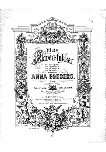 Egeberg - 4 Klaverstykker - Score