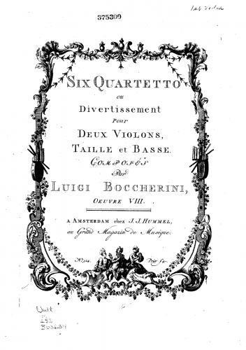 Boccherini - 6 String Quartets, G.177-182 (Op. 15)
