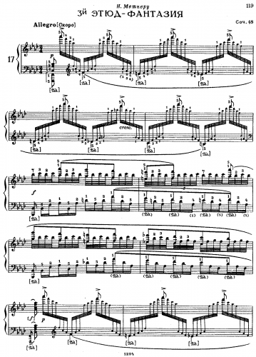 Blumenfeld - Etude, Op. 48 - Score