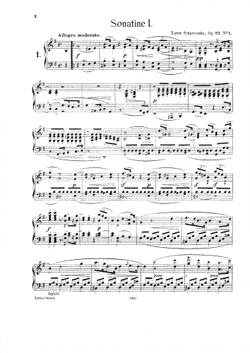 Scharwenka - 2 Sonatinas, Op. 52 - Score