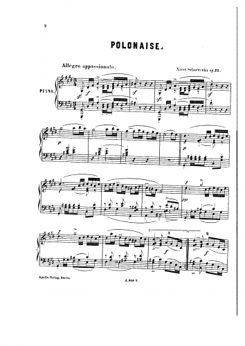 Scharwenka - Polonaise, Op. 12 - Score
