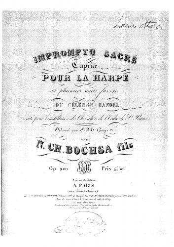 Bochsa - Impromptu sacrée - Score