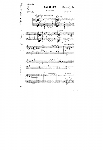 Massé - Galathée - For Piano solo - Score