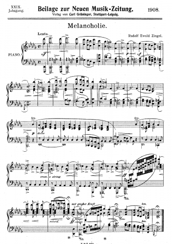 Zingel - Melancholie - Score
