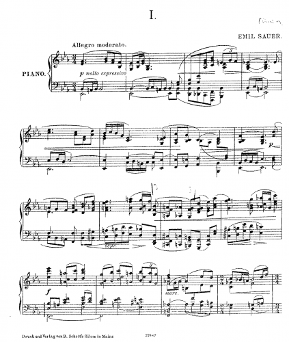 Sauer - Piano Sonata No. 2 - Score