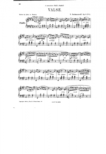 Rachmaninoff - Morceaux de salon - 1. Valse