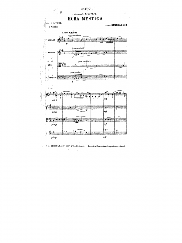 Sinigaglia - Hora mystica - Score