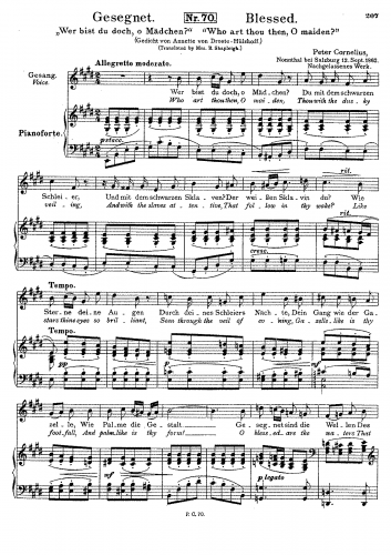 Cornelius - Gesegnet - Score