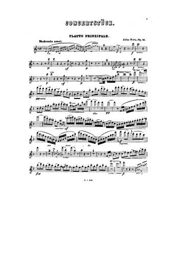 Rietz - Konzertstück for Wind Quintet and Orchestra, Op. 41 - Solo Parts