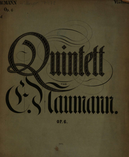 Naumann - String Quintet, Op. 6