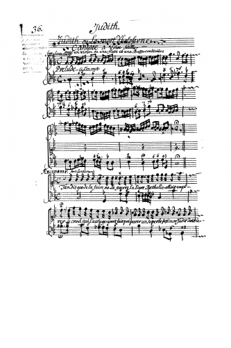 Brossard - Judith ou la mort d'Holopherne, cantate spirituelle - Score