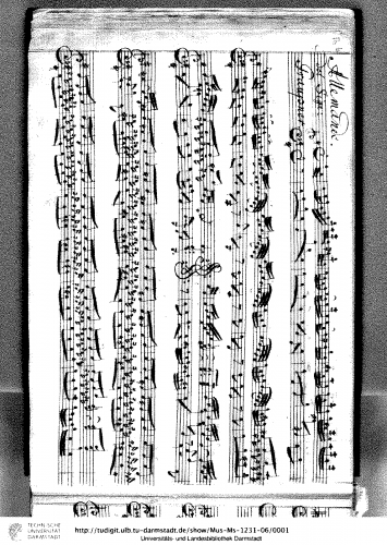 Graupner - Partita in G major, GWV 144 - Score