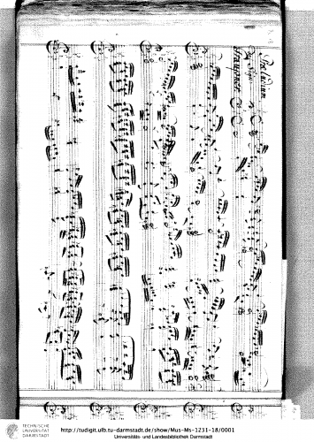 Graupner - Partita in C minor, GWV 133 - Score
