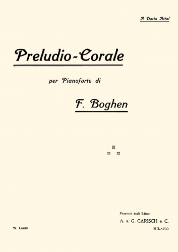 Boghen - Preludio Corale - Score