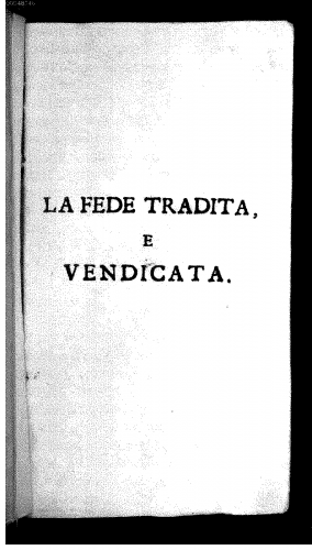 Gasparini - La fede tradita e vendicata - Libretti - Complete Libretto