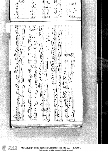 Graupner - Partita in C major, GWV 129 - Score