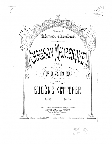 Ketterer - Chanson mauresque - Score